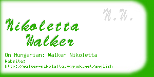 nikoletta walker business card